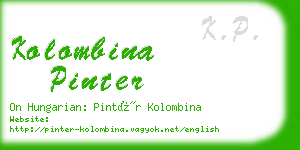 kolombina pinter business card